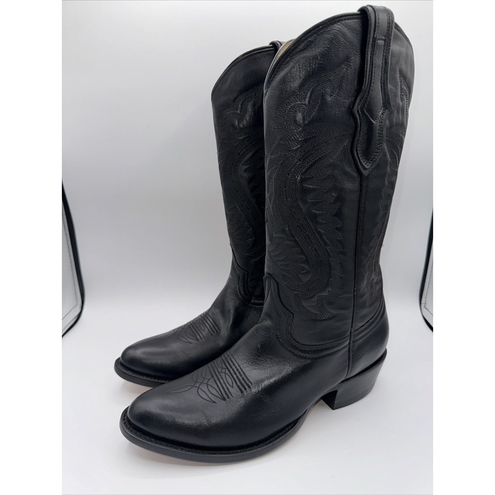 Soto Dress Cowboy Boots Mens Size 9.5 Black Leather Western